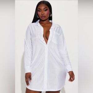 Fashion Nova “Lisa Plisse” Shirt Dress